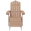  2 db barna HDPE kerti adirondack szék lábtartóval