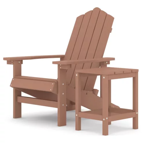  barna HDPE kerti adirondack szék asztallal