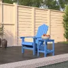 vízkék HDPE kerti adirondack szék asztallal