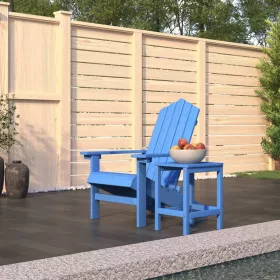  vízkék HDPE kerti adirondack szék asztallal