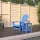  vízkék HDPE kerti adirondack szék asztallal