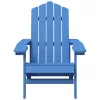  vízkék HDPE kerti adirondack szék asztallal