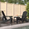  antracitszürke HDPE kerti adirondack székek asztallal