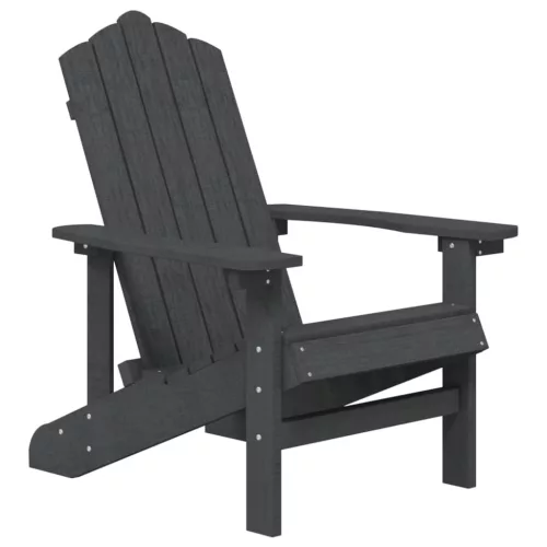  antracitszürke HDPE kerti adirondack székek asztallal