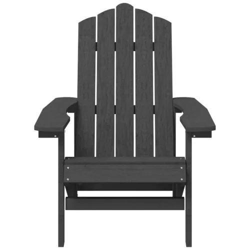  antracitszürke HDPE kerti adirondack székek asztallal