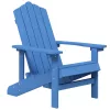  vízkék HDPE kerti adirondack székek asztallal