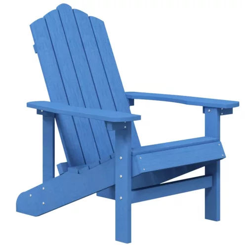  vízkék HDPE kerti adirondack székek asztallal
