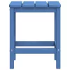  vízkék HDPE kerti adirondack székek asztallal