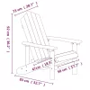  vízkék HDPE kerti adirondack székek asztallal