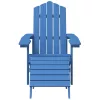  vízkék HDPE kerti adirondack szék lábtartóval és asztallal