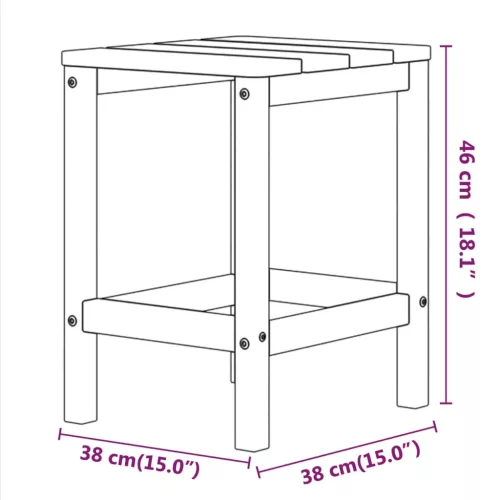  vízkék HDPE kerti adirondack szék lábtartóval és asztallal