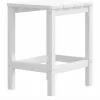  fehér HDPE kerti adirondack székek lábtartóval és asztallal