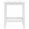  fehér HDPE kerti adirondack székek lábtartóval és asztallal
