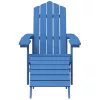  vízkék HDPE kerti adirondack székek lábtartóval és asztallal