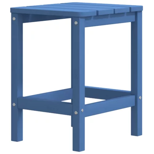  vízkék HDPE kerti adirondack székek lábtartóval és asztallal