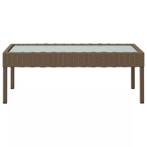  8 részes barna polyrattan kerti bútorszett párnákkal