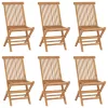  6 db tömör tíkfa összecsukható kerti szék