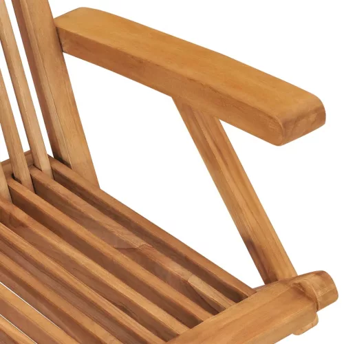  8 db tömör tíkfa összecsukható kerti szék