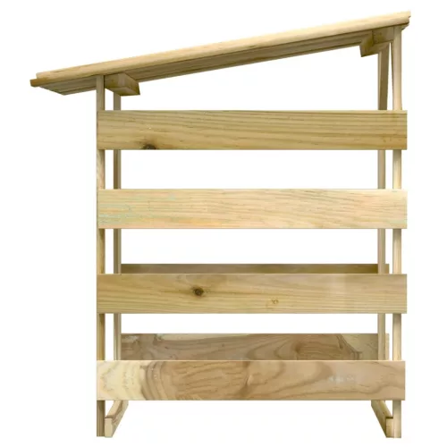  3 db impregnált fenyőfa pergola tetővel 100 x 90 x 100 cm