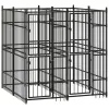  acél kültéri kutyakennel 3,69 m²