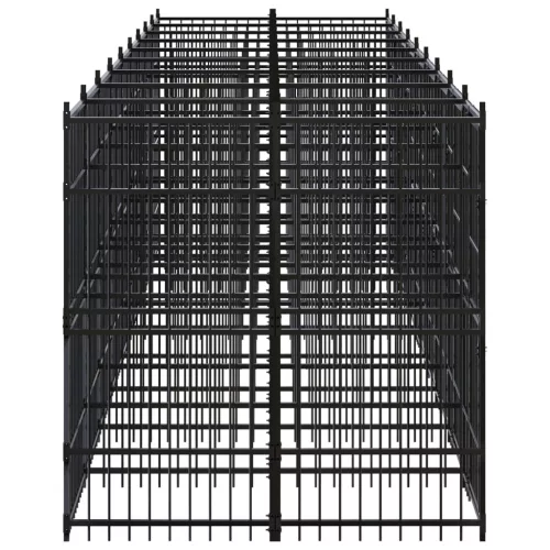  acél kültéri kutyakennel 16,59 m²