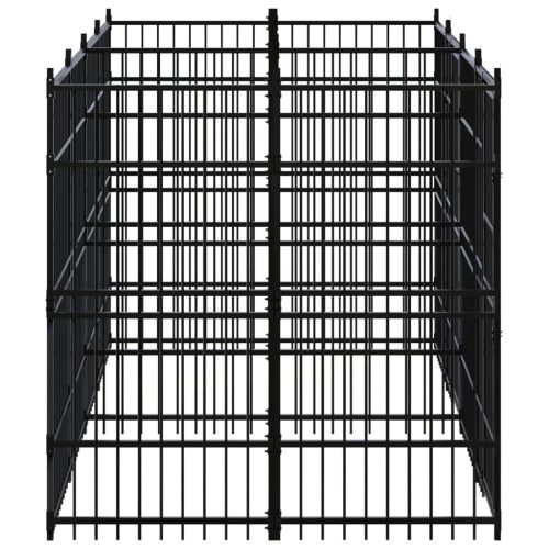  acél kültéri kutyakennel 7,37 m²