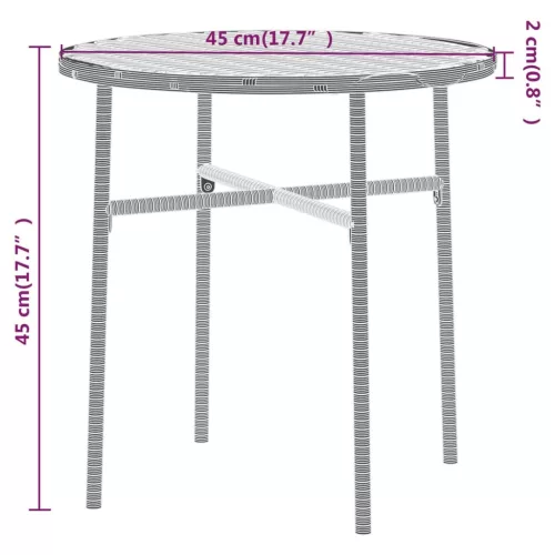  3 részes fekete polyrattan kerti étkezőgarnitúra