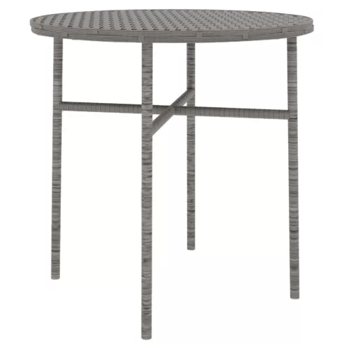  3 részes szürke polyrattan kerti étkezőgarnitúra