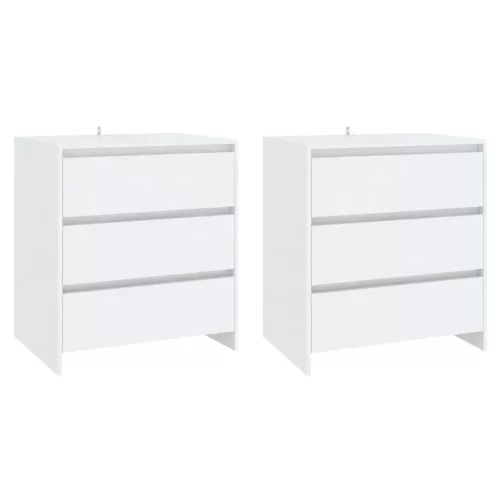  3 részes fehér szerelt fa tálalószekrény