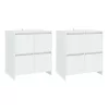  2 db fehér forgácslap tálalószekrény 70 x 41 x 75 cm