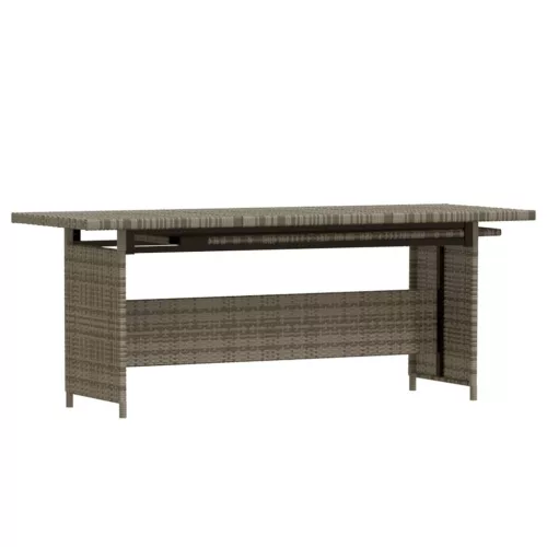  7 részes szürke polyrattan kerti ülőgarnitúra párnákkal