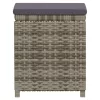 7 részes szürke polyrattan kerti ülőgarnitúra párnákkal