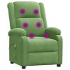  világoszöld bársony elektromos masszázsfotel