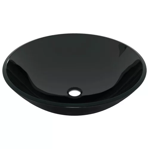  edzett üveg mosdókagyló csapteleppel és leeresztőszeleppel