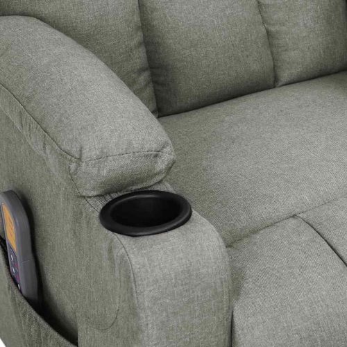  világosszürke szövet elektromos masszázsfotel