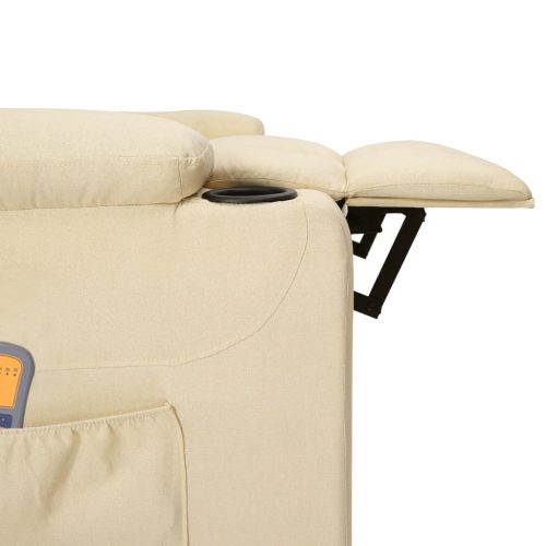  krémszínű szövet elektromos masszázsfotel