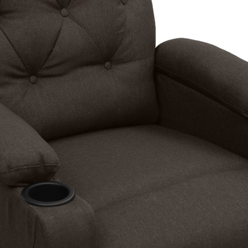  sötétbarna szövet elektromos masszázsfotel