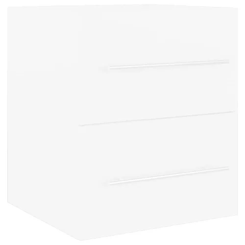  fehér szerelt fa mosdószekrény beépített mosdókagylóval