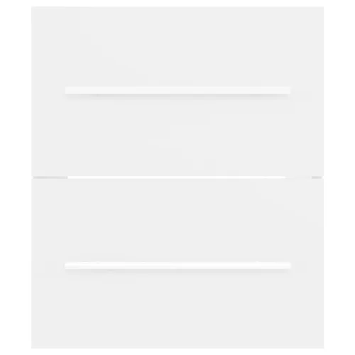  fehér szerelt fa mosdószekrény beépített mosdókagylóval