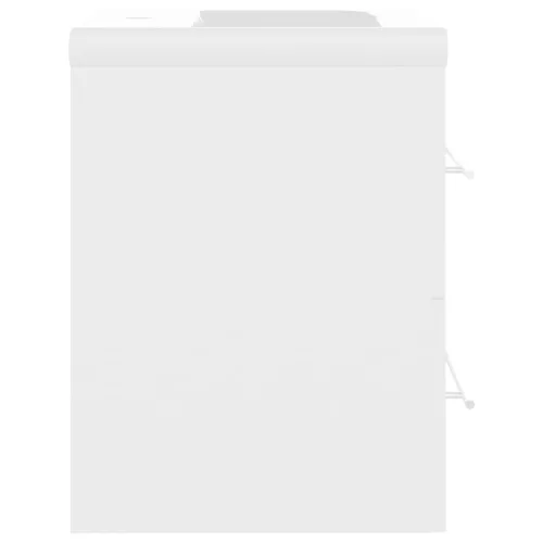  fehér szerelt fa mosdószekrény beépített mosdókagylóval