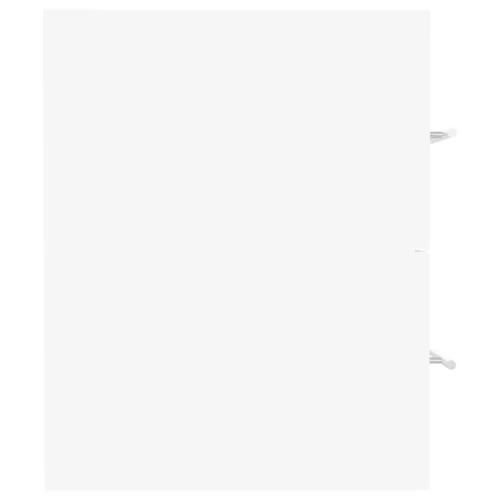  fehér szerelt fa mosdószekrény beépített mosdókagylóval