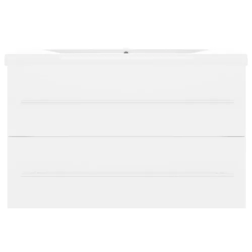  fehér forgácslap mosdószekrény beépített mosdókagylóval