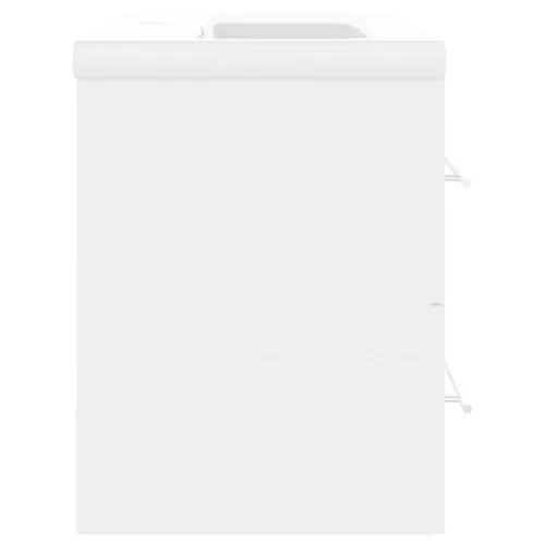  fehér forgácslap mosdószekrény beépített mosdókagylóval