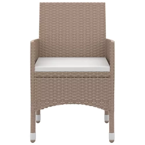  9 részes polyrattan és üveg kerti étkezőgarnitúra párnákkal
