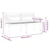  tömör tíkfa Batavia pad szürke párnával 150 cm