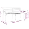  tömör tíkfa Batavia pad fekete párnával 150 cm