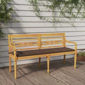  tömör tíkfa Batavia pad tópszínű párnával 150 cm