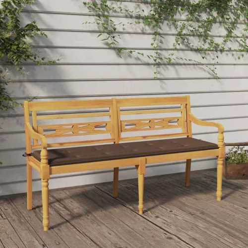  tömör tíkfa Batavia pad tópszínű párnával 150 cm