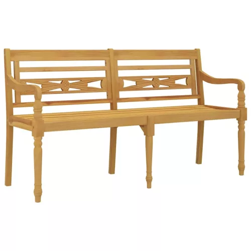  tömör tíkfa Batavia pad tópszínű párnával 150 cm