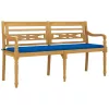  tömör tíkfa Batavia pad királykék párnával 150 cm